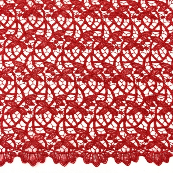 Scalloped Willow Lace MAROON